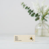 Cartoon Bee Mini Visitenkarte (Stehend Vorderseite)