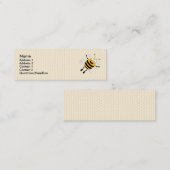 Cartoon Bee Mini Visitenkarte (Vorne/Hinten)