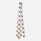 Cartoon Bee Pattern Krawatte (Vorderseite)