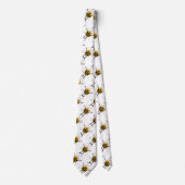 Cartoon Bee Pattern Krawatte (Vorderseite)