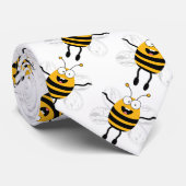 Cartoon Bee Pattern Krawatte (Gerollt)
