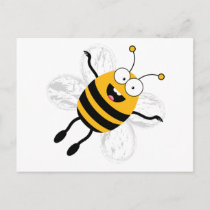 Cartoon Bee Postkarte