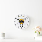Cartoon Bee Runde Wanduhr (Zuhause)