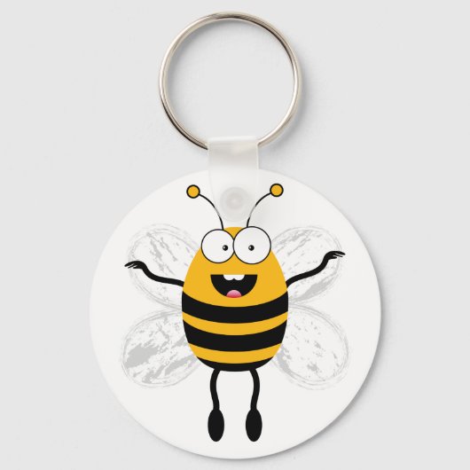 Cartoon Bee Schlüsselanhänger (Vorderseite)