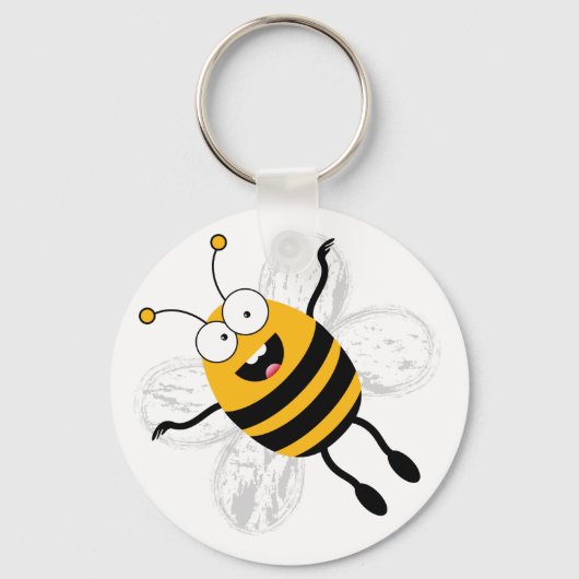 Cartoon Bee Schlüsselanhänger (Vorderseite)