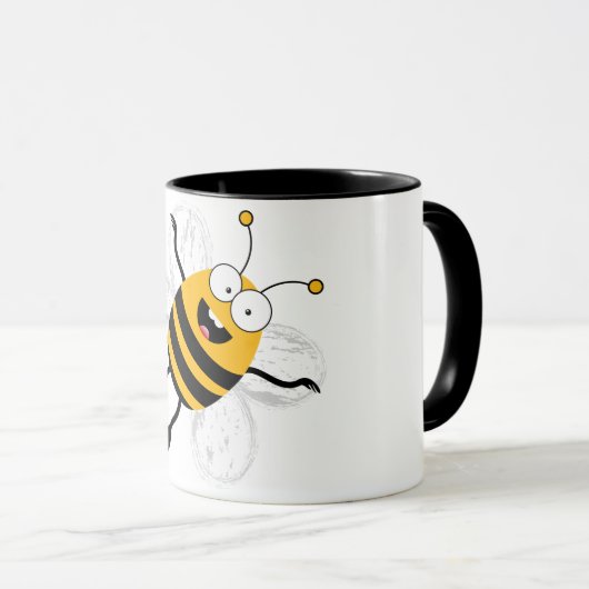 Cartoon Bee Tasse (VorderseiteRechts)