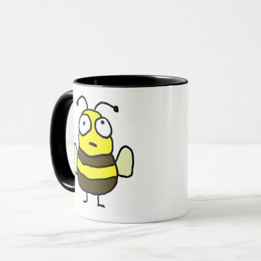 Cartoon Bee Tasse (Vorderseite Links)