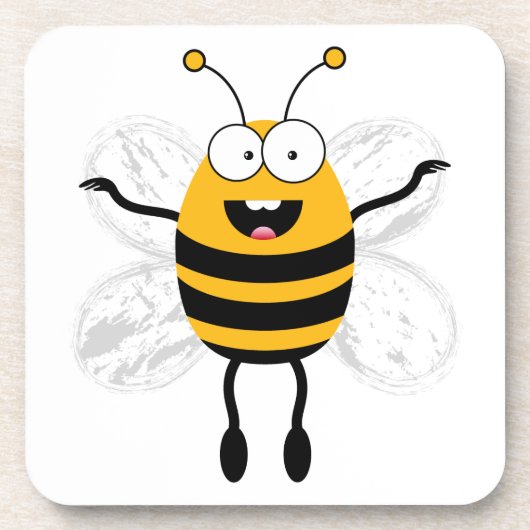 Cartoon Bee Untersetzer (Vorderseite)