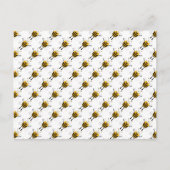 Cartoon Bees Pattern Postkarte (Vorderseite)