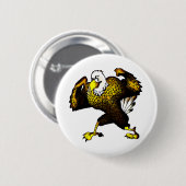 Cartoon bekämpft Adler Button (Vorne & Hinten)