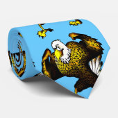 Cartoon bekämpft Adler Krawatte (Gerollt)