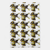 Cartoon bekämpft Adler Küchentuch (Vertikal)