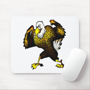 Cartoon bekämpft Adler Mousepad
