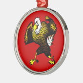 Cartoon bekämpft Adler Ornament Aus Metall (Links)