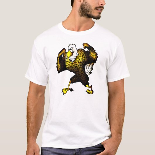 Cartoon bekämpft Adler T-Shirt (Vorderseite)