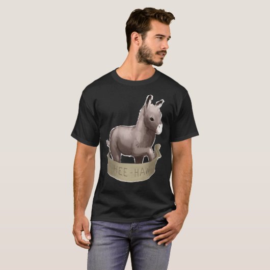 Cartoon bemalt Baby Foal Donkey T-Shirt (Vorne ganz)
