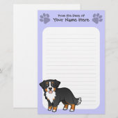 Cartoon Bernese Gebirgshund Briefpapier (Vorne/Hinten)