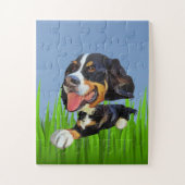 Cartoon Bernese Mountain Dog Puzzle für Kinder (Vertikal)