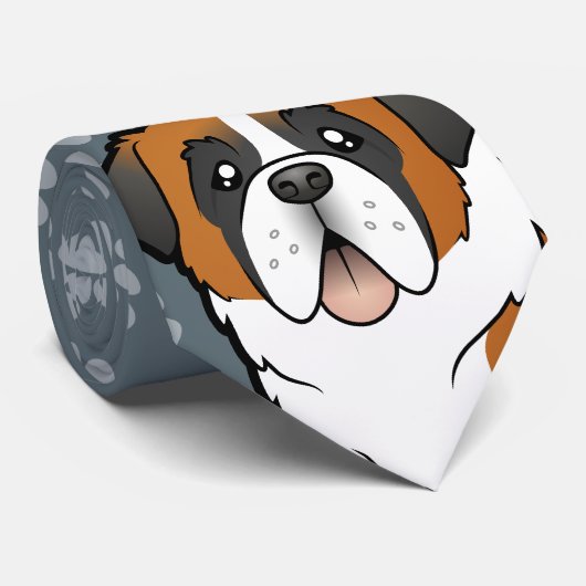 Cartoon Bernhardiner Krawatte (Gerollt)