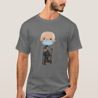 Cartoon Bernie Sanders und sein Warm Brown Mittens