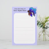 Cartoon Betta Fische/siamesische kämpfende Fische Briefpapier (Stehend Vorderseite)