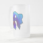 Cartoon Betta Fische/siamesische kämpfende Fische Mattglas Bierglas (Vorderseite Links)