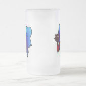 Cartoon Betta Fische/siamesische kämpfende Fische Mattglas Bierglas (Mittel)