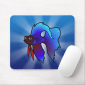 Cartoon Betta Fische/siamesische kämpfende Fische Mousepad (Mit Mouse)