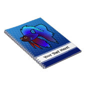 Cartoon Betta Fische/siamesische kämpfende Fische Notizblock (Rechte Seite)