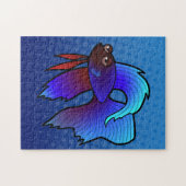 Cartoon Betta Fische/siamesische kämpfende Fische Puzzle (Horizontal)