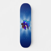 Cartoon Betta Fische/siamesische kämpfende Fische Skateboard (Vorne)