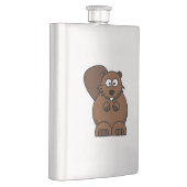 Cartoon-Biber Flachmann (Rechts)