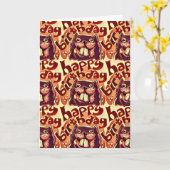 Cartoon-Biber Karte (Gelbe Blume)