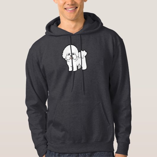 Cartoon Bichon Frise Hoodie (Vorderseite)