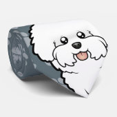 Cartoon Bichon Frise Krawatte (Gerollt)