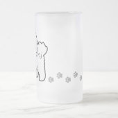 Cartoon Bichon Frise Mattglas Bierglas (Mittel)