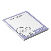 Cartoon Bichon Frise Notizblock (angewinkelt)