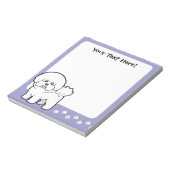 Cartoon Bichon Frise Notizblock (Rotiert)