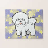 Cartoon Bichon Frise Puzzle (Horizontal)