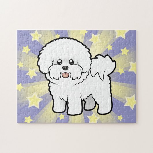 Cartoon Bichon Frise Puzzle (Horizontal)