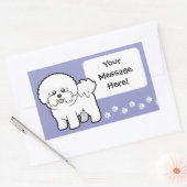 Cartoon Bichon Frise Rechteckiger Aufkleber (Umschlag)