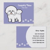 Cartoon Bichon Frise Visitenkarte (Vorne/Hinten)