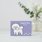 Cartoon Bichon Frise Visitenkarte (Stehend Vorderseite)