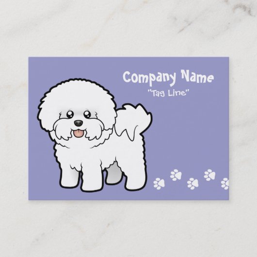 Cartoon Bichon Frise Visitenkarte (Vorderseite)