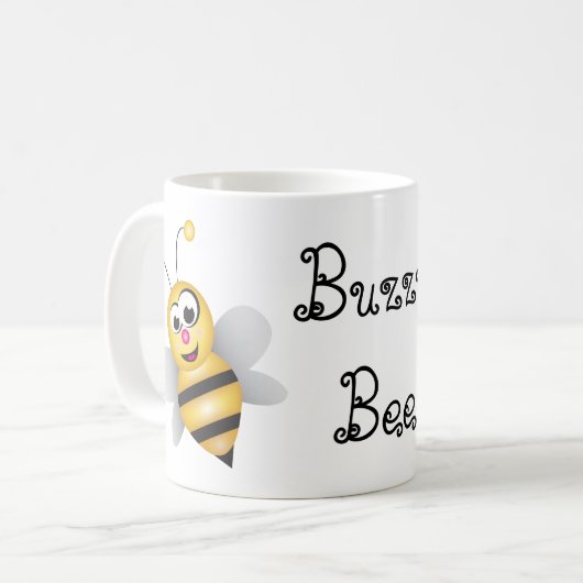 Cartoon-Biene Kaffeetasse (Vorderseite Links)