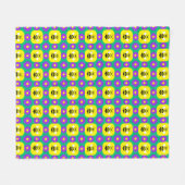 Cartoon Bienen und Blume Fleecedecke (Vorderseite (Horizontal))