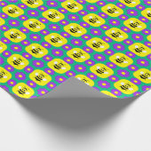 Cartoon Bienen und Blume Geschenkpapier (Ecke)