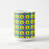 Cartoon Bienen und Blume Kaffeetasse (Mittel)