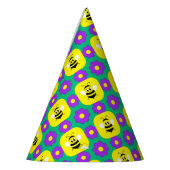 Cartoon Bienen und Blume Partyhütchen (Links)
