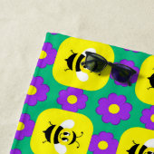 Cartoon Bienen und Blume Strandtuch (Beispiel)